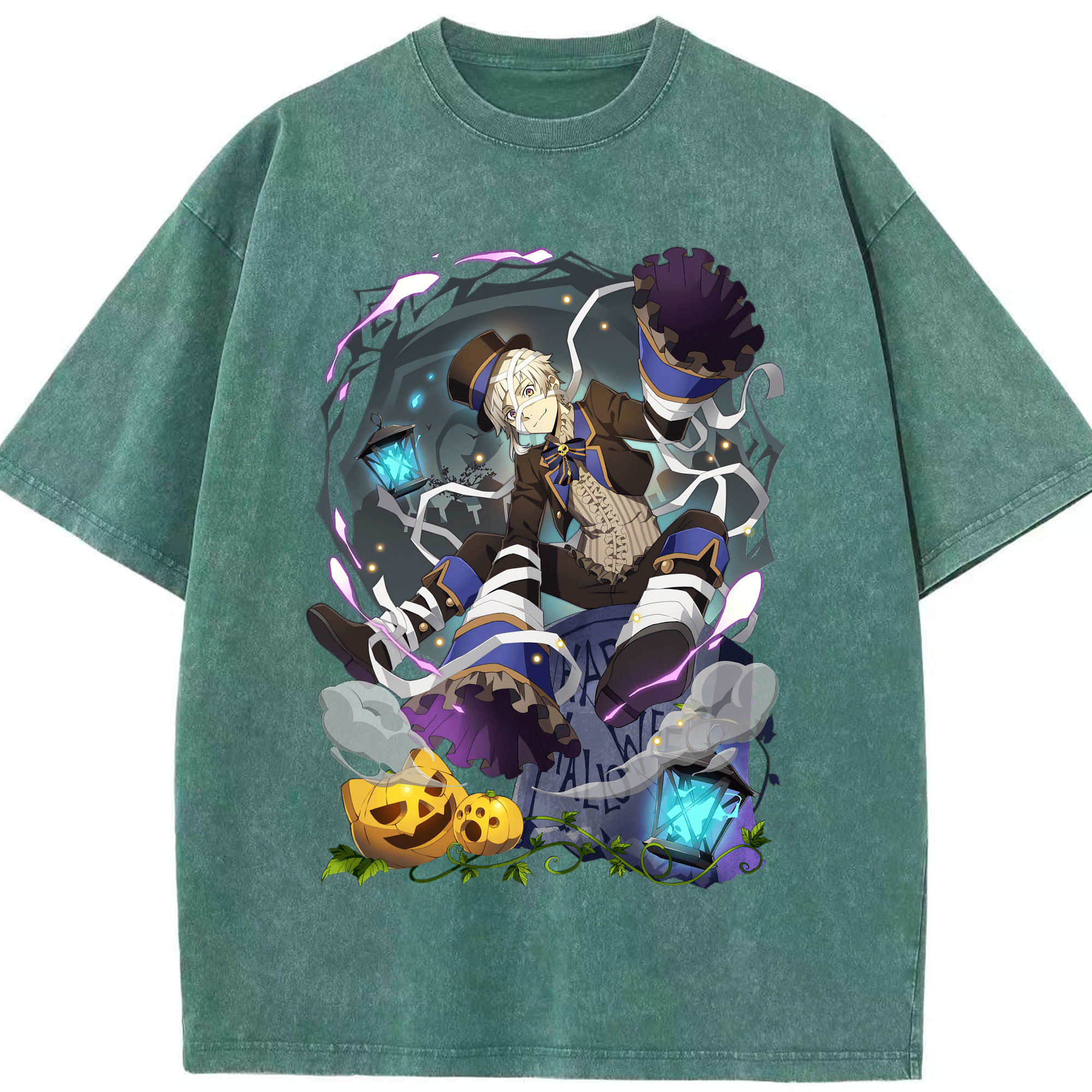 （画像用） 文豪ストレイドッグス Bungo Stray Dogs 綿100% ヴィンテージ風 半袖Tシャツ（フロントプリント）
